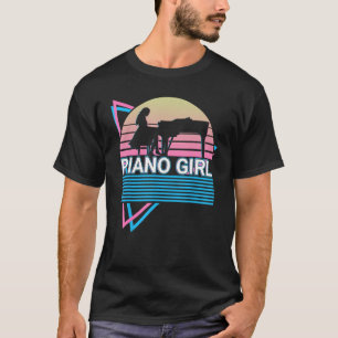 Camiseta Piano Chica teclado Piano retro