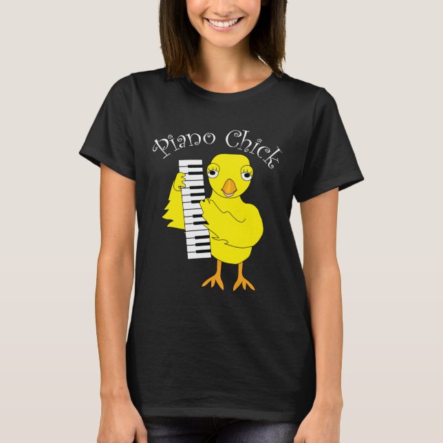 Camiseta Piano Chick (Anverso)