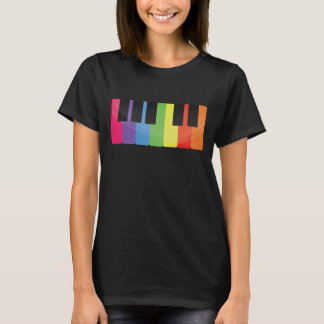 Camiseta Piano colorido