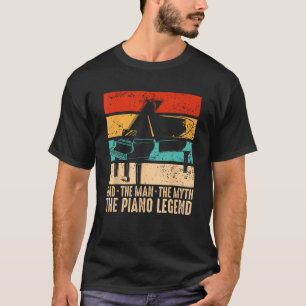 Camiseta Piano Dad Piano Man Pianista Fath de músico de tec