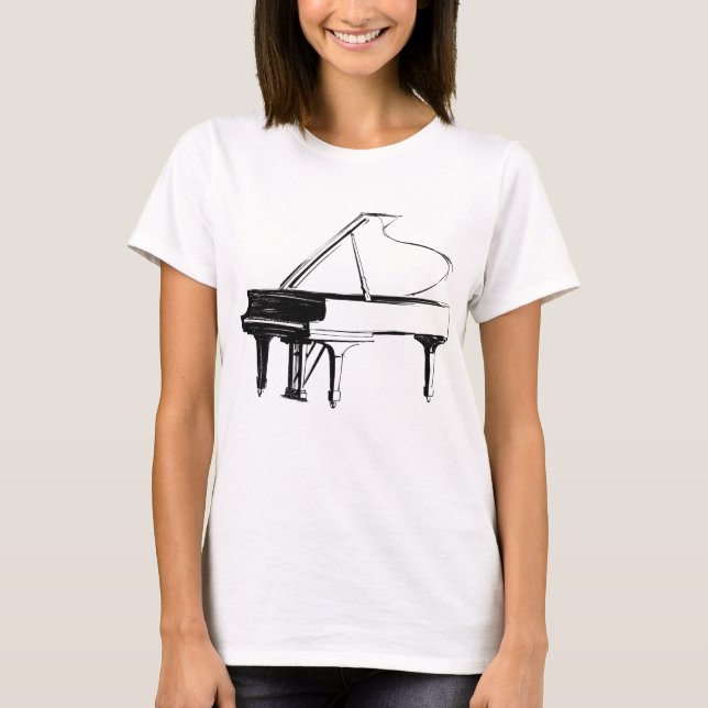 Camiseta Piano de boceto (Anverso)