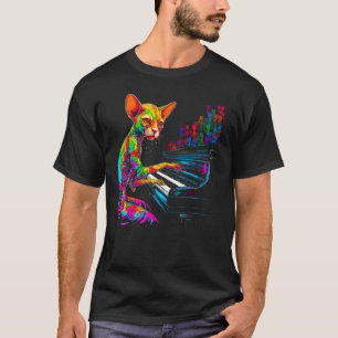 Camiseta Piano de gato Devon Rex