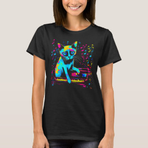 Camiseta Piano de Gato Siamés