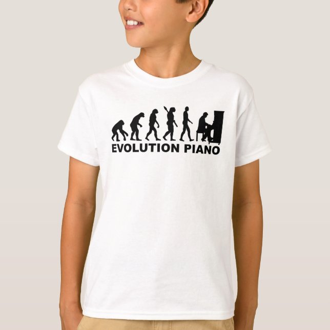 Camiseta Piano de la evolución (Anverso)