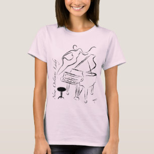 Camiseta Piano de las señoras T. de New Orleans