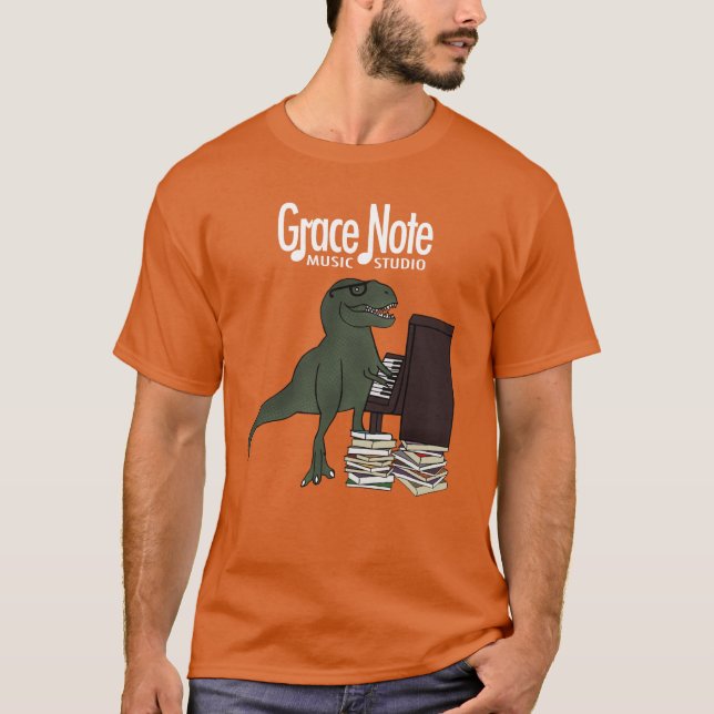 Camiseta Piano de T-Rex de la nota de tolerancia (Anverso)
