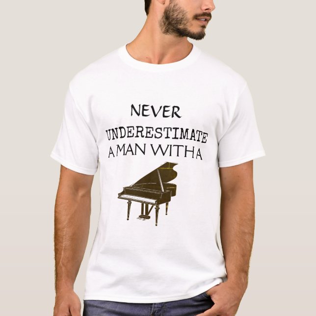 Camiseta Piano de teclado - Instrumento musical pianista (Anverso)