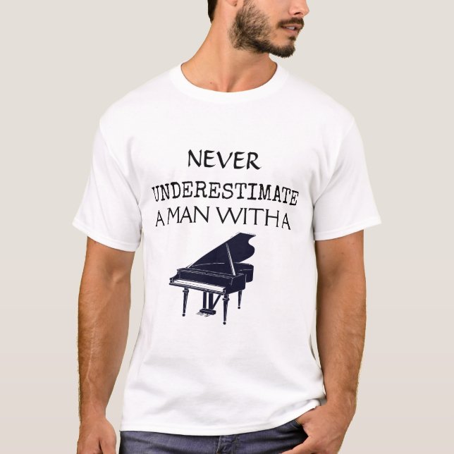 Camiseta Piano de teclado - Instrumento musical pianista (Anverso)