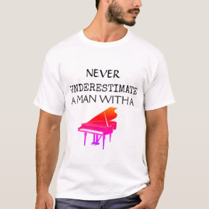Camiseta Piano de Teclado - Músico Pianista Instrumento Mus