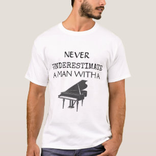 Camiseta Piano de Teclado - Músico Pianista Instrumento Mus
