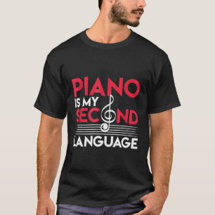 Camiseta Piano de teclado pianista de música Treble Clef