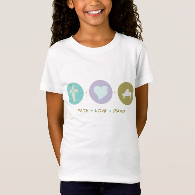 Camiseta Piano del amor de la fe (Anverso)
