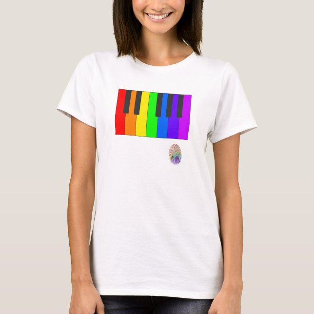 Camiseta Piano del arco iris (Anverso)