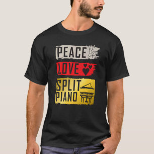 Camiseta Piano dividido instrumentos musicales pianistas di