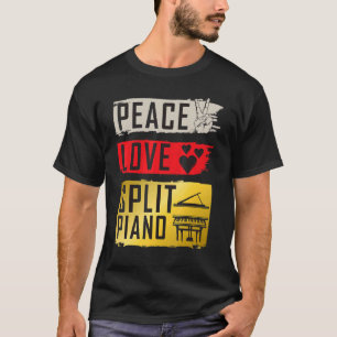 Camiseta Piano dividido instrumentos musicales pianistas di
