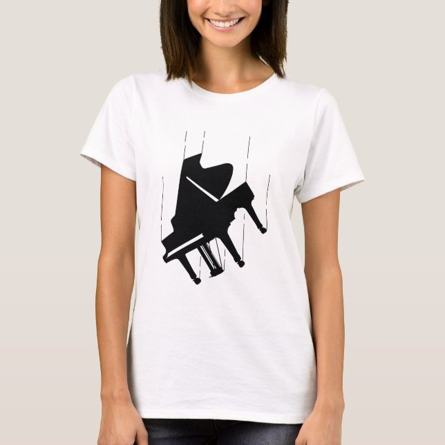 Camiseta Piano en caída (Anverso)