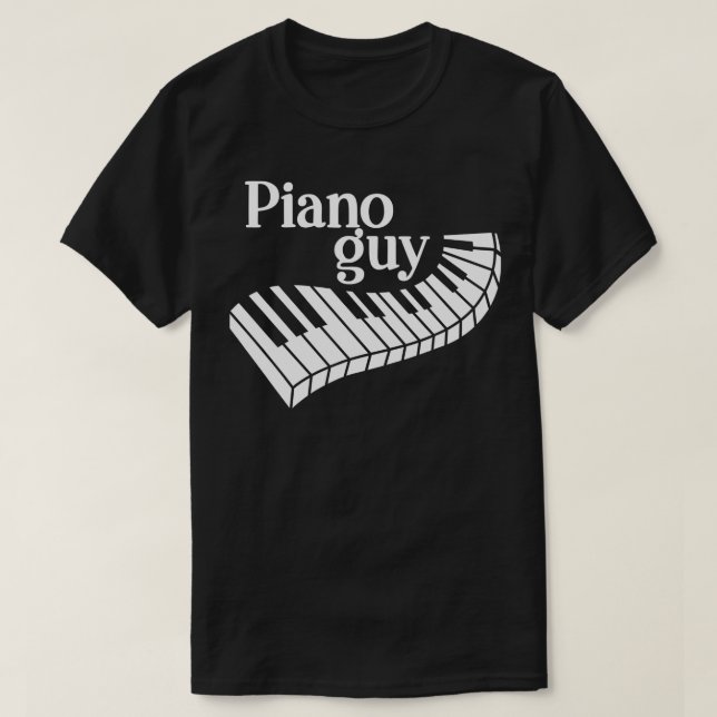 Camiseta Piano Guy Mens Artista Claves de piano jugador de  (Diseño del anverso)