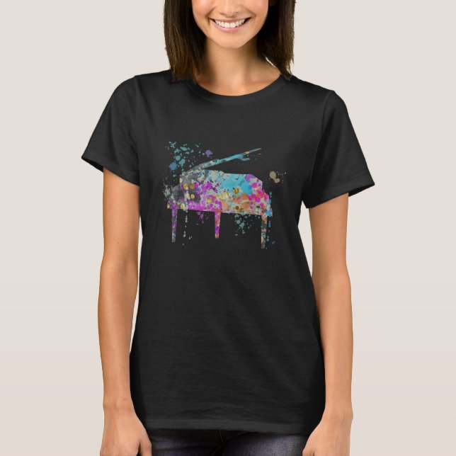 Camiseta Piano Instrument Silhouette Pianos 1 (Anverso)