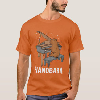 Camiseta Piano Jugador Capybara Niños amantes de la música