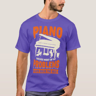 Camiseta Piano Jugador Pianista Gato Lover Regalo