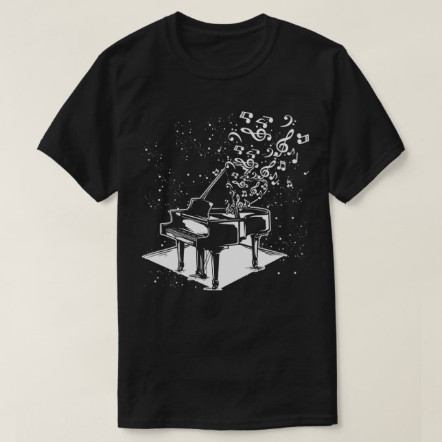 Camiseta Piano Jugador Regalo Idea Pianista Música Nota (Diseño del anverso)