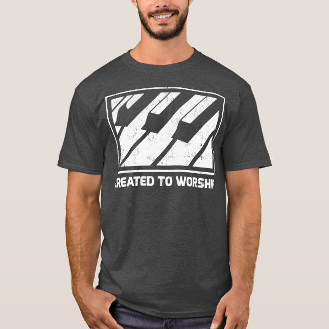 Camiseta Piano Keyboard Gift Created to Worship (Anverso)