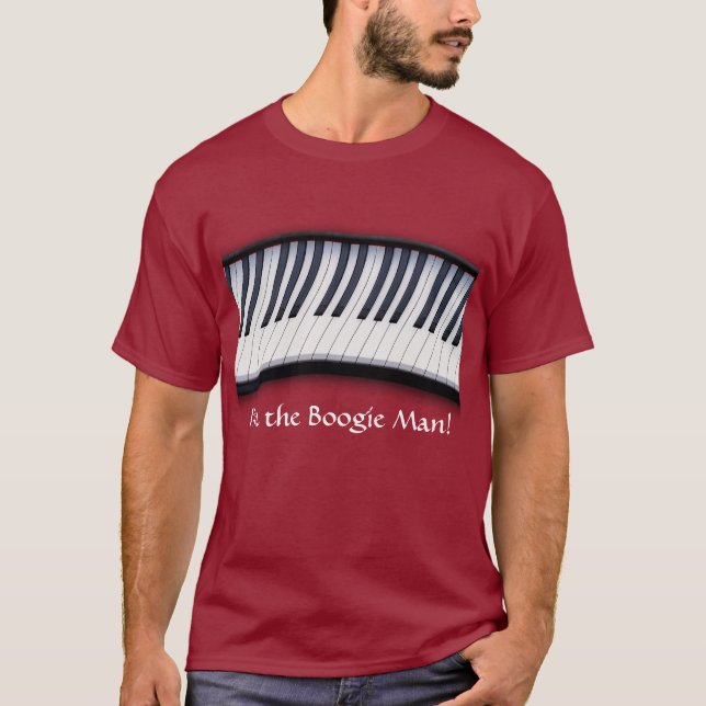 Camiseta PIANO KEYS Boogie Man Fun Music Lover T-Shirt (Anverso)