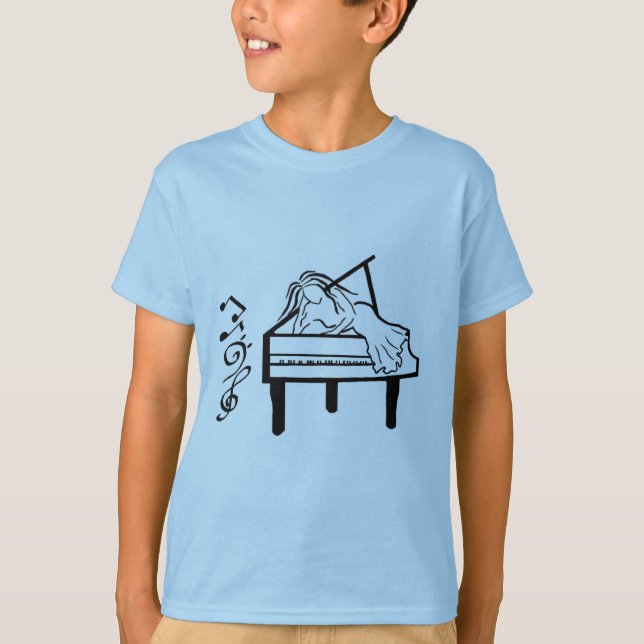 Camiseta Piano Lady (Anverso)