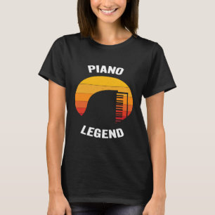 Camiseta Piano Leyenda Vintage Music Keyboard Instrumento G