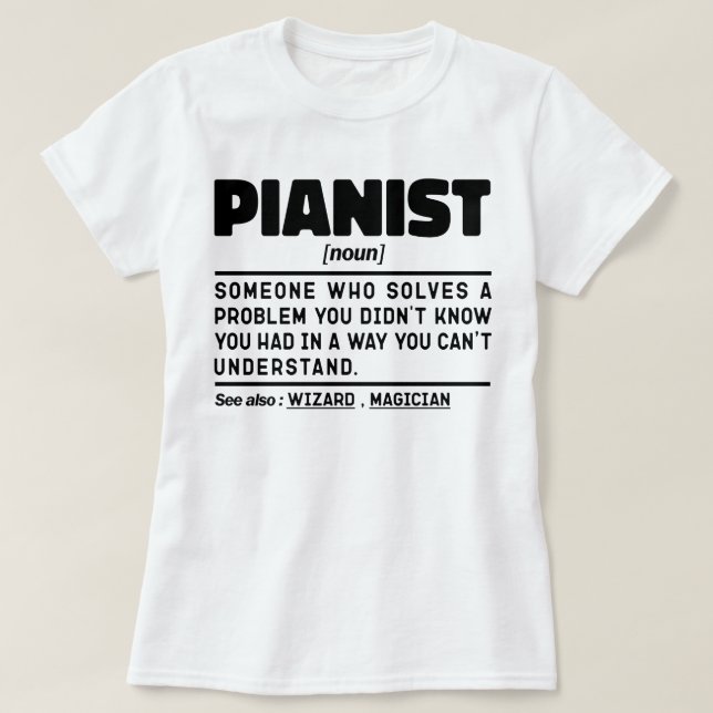 Camiseta Piano Lover, instructor de música pianista de Guay (Diseño del anverso)