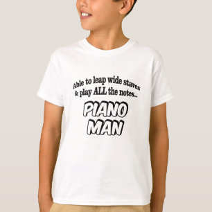Camiseta Piano Man - Superhéroe musical