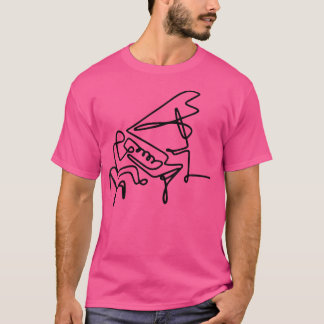 Camiseta Piano minimalista para mujeres