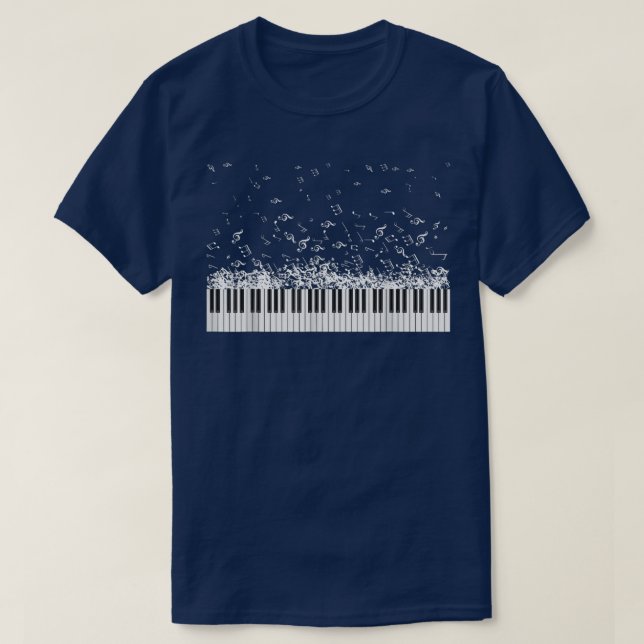 Camiseta Piano Music Notes Instrucian músico pianista (Diseño del anverso)