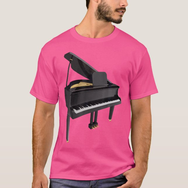 Camiseta Piano Music T Shirt For Men Women Boys Girls Tees  (Anverso)