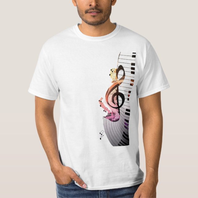 Camiseta Piano musical (Anverso)
