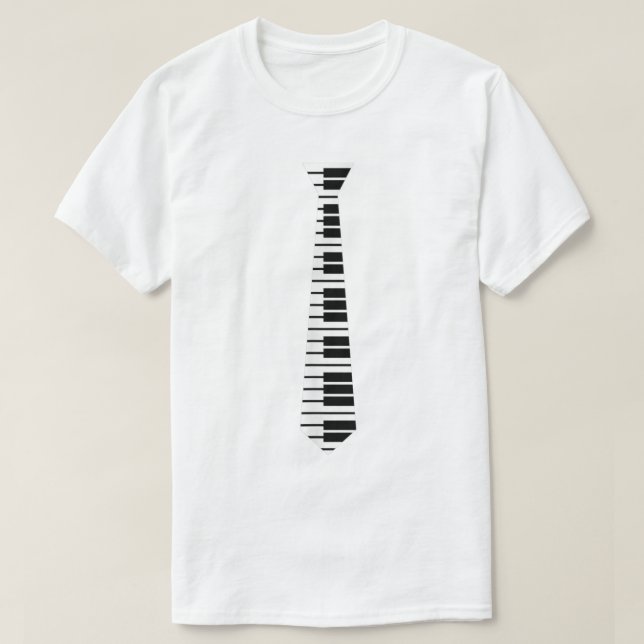 Camiseta Piano Neck Tie Divertido juego de música de teclad (Diseño del anverso)