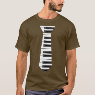 Camiseta Piano Necktie Piano Jugador Pianista Música Clásic