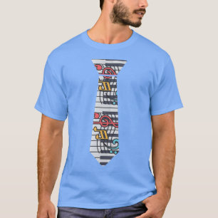 Camiseta Piano Necktie Piano Jugador Pianista Música Clásic