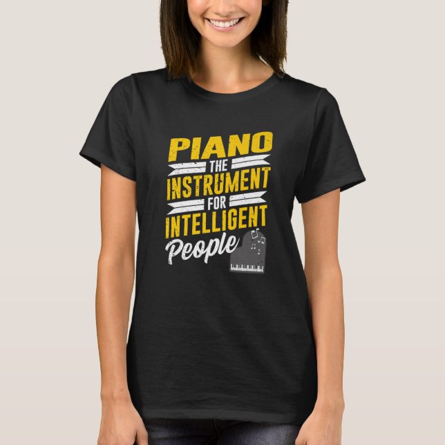 Camiseta Piano Pianista Música Teclado Cita Gag Ou (Anverso)