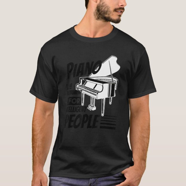 Camiseta Piano Pianista Música Teclado Cita Gag Ou (Anverso)