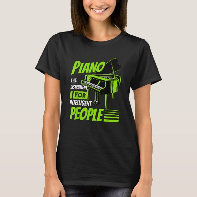 Camiseta Piano Pianista Música Teclado Cita Gag Ou (Anverso)