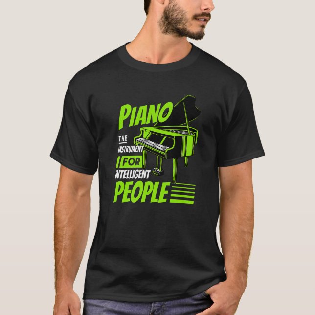 Camiseta Piano Pianista Música Teclado Cita Gag Ou (Anverso)