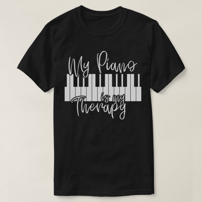 Camiseta Piano Pianista Regalo Música Claves (Diseño del anverso)