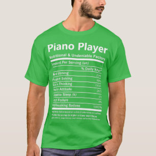 Camiseta Piano Player Factores Nutricionales e Innegables G