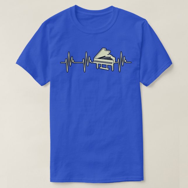 Camiseta Piano Player Heartbeat Music Teacher Piano Musicia (Diseño del anverso)