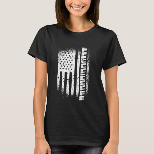 Camiseta Piano Player Pianist Keyboard Player Instrumental  (Anverso)