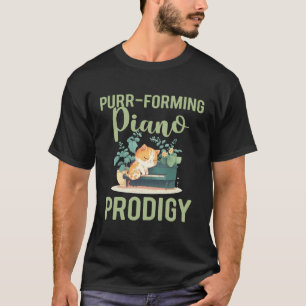 Camiseta Piano Player Pianista Cat Lover Teclado Clásico