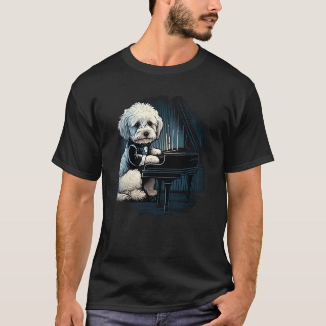 Camiseta Piano playing Havanese (Anverso)