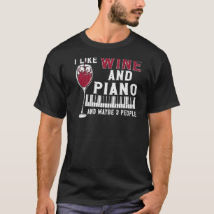 Camiseta Piano Profesor Pianista Teclado Vintage De Vino Me
