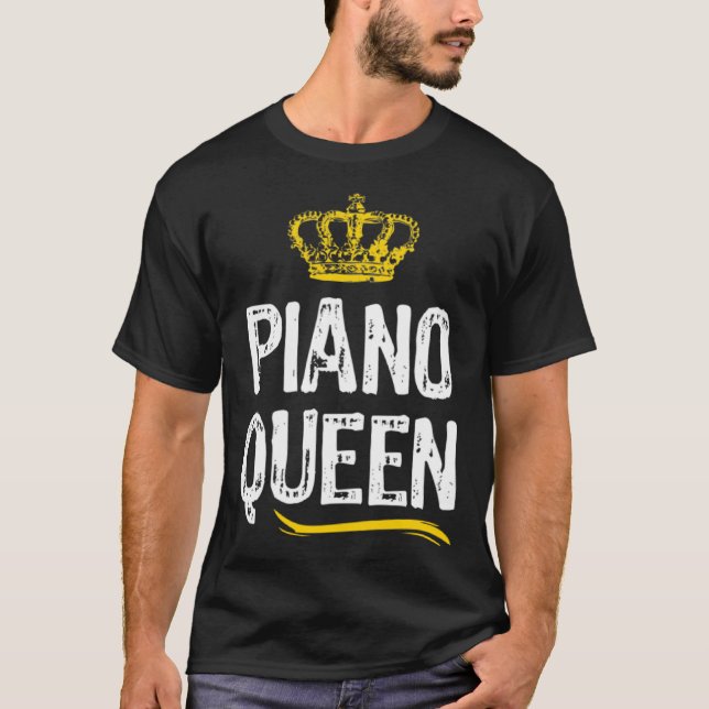 Camiseta Piano Reina Chicas jugadora Guay Pianista (Anverso)